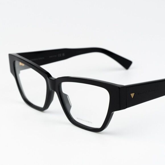 NEW Bottega Veneta BV1288O 001 Black Cat Eye Unisex Eyeglasses - Picture 5 of 10